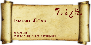 Tuzson Éva névjegykártya