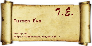 Tuzson Éva névjegykártya